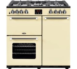 Belling BELLING Kensington 90DFT Dual Fuel Range Cooker - Cream & Chrome